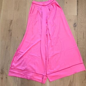 Victoria’s Secret Neon Pink Wide Leg Satin Pants – Size Small